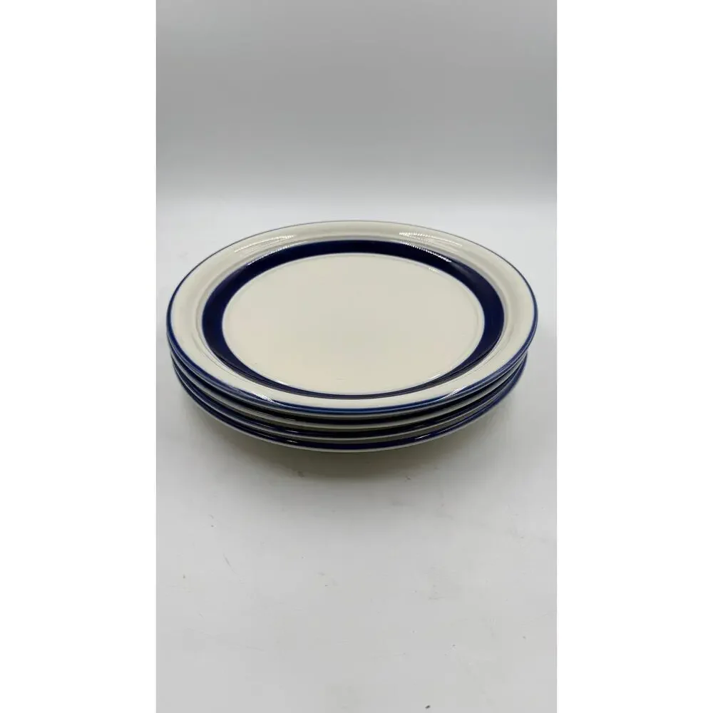 Set of 4 Country Crock Blue by Tienshan Dinner Plates 10-3/4 - Picture 2 of 5